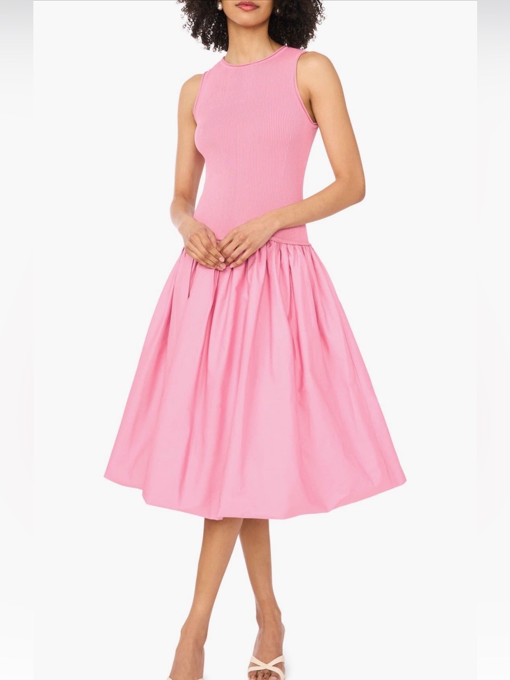 1. state Pink Midi Skirt - Women's Gathered Full Skirt size large